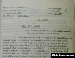 Tamás Gáspár Miklós urmărit de Securitate, 1980 (fragment dintr-un document aflat în Arhivele CNSAS)