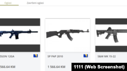 Oglas za prodaju oružja u BiH