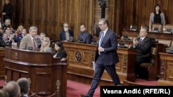 Predsednik Srbije Aleksandar Vučić u Skupštini Srbije 2. februar