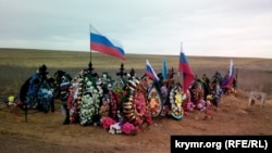 Могилы российских военных на кладбище в Симферополе, январь 2023 г.