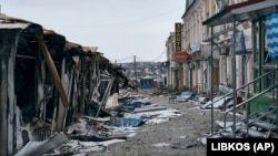 گوشه‌ای از شهر باخموت اوکراین