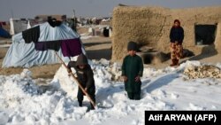 بارش برف در یکی از ولایات افغانستان