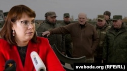 Каляж: Вольга Кавалькова; Аляксандар Лукашэнка наведвае палігон Обуз-Лясноўскі