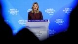 Первая леди Украины Елена Зеленская во время выступления на заседании Всемирного экономического форума (ВЭФ). Давос