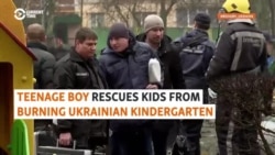 Teenage Boy Rescues Kids From Burning Ukrainian Kindergarten