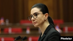 Armenia - Prosecutor-General Anna Vardapetian speaks in the parliament, February 7, 2023.