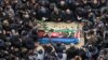 مراسم تشییع جنازه اورخان عسکروف، افسر امنیتی شاغل در سفارت جمهوری آذربایجان در تهران، که روز دوشنبه در باکو برگزار شد