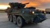 Slovakia -- US Army M1296 Stryker Infantry Carrier prepares to depart Malacky Air Base, May 25, 2021