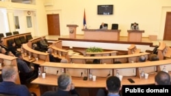 Nagorno Karabakh-President Arayik Harutyunian met with deputies on January 16.