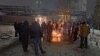 Workers from the Chinese Zijin Copper company in Bor, Serbia, block the entrance to the factory demanding higher wages and working conditions.