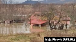 Shtëpia e Ismet Zaimoviqit nga Mitrovica e Veriut është përmbytur nga vërshimet. 21 janar 2022.