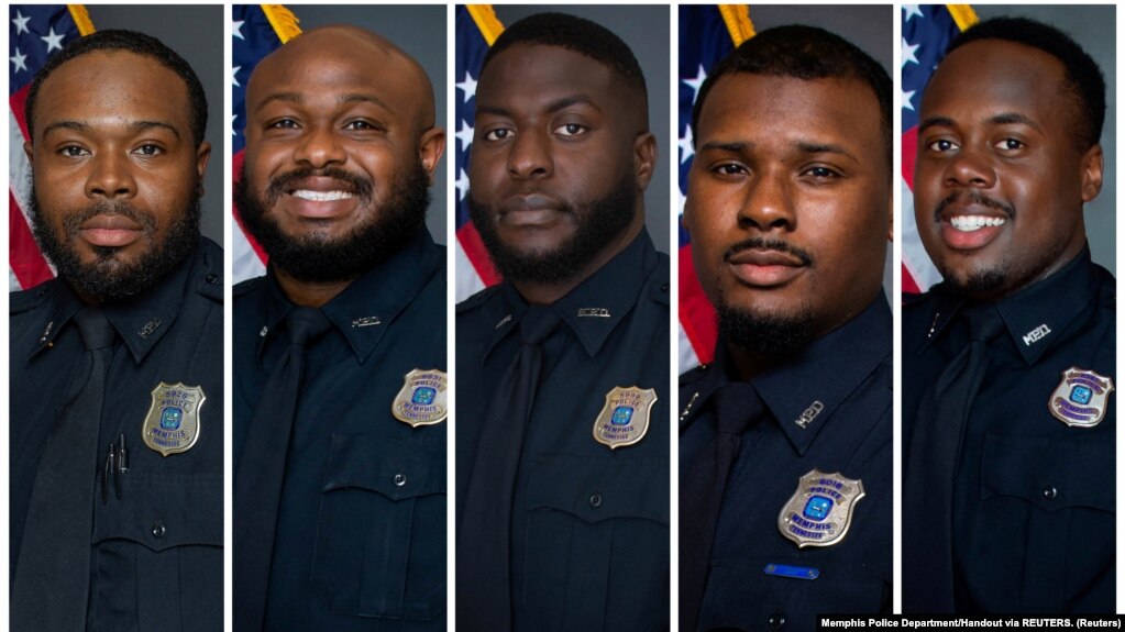 پنج عضو پلیس ویژه ممفیس که متهم به قتل تایر نیکولز هستند