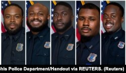 Policajci (slijeva nadesno): Demetrius Haley, Desmond Mills, Jr., Emmitt Martin III, Justin Smith i Tadarrius Bean.