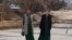 Turkmenistan. Student girls. They are laughing. Ashgabat, February 2023