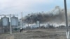 Incendiu la un rezervor cu șrot de floarea soarelui din Portul Internațional Liber Giurgiulești, 20 ianuarie 2023. 