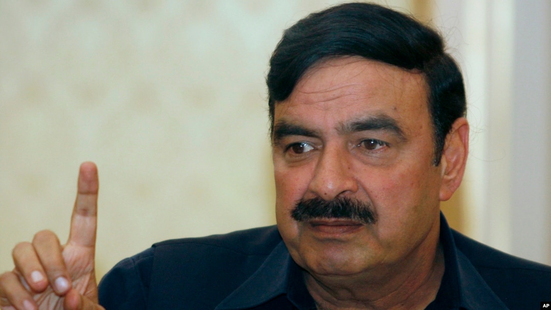 Sheikh Rashid Ahmed served as interior minister in Imran Khan's government. (file photo)