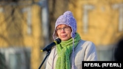 Светлана Каверзина на митинге 4 февраля 2023 года