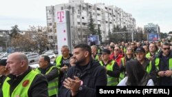 Protest zaposlenih u crnogorskom Telekomu, Podgorica 25. januar 2023. godine 