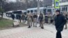 The activists were detained when they gathered near the Kyiv district court building in Simferopol on January 25.