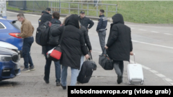 Чеченские беженцы на границе Хорватии, декабрь 2022 года, архивное фото
