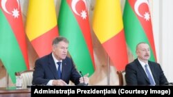 Președintele român Klaus Iohannis și Ilham Aliyev, omologul său azer, au deschis Consiliul Consultativ al Coridorului Sudic de Gaze de la Baku.