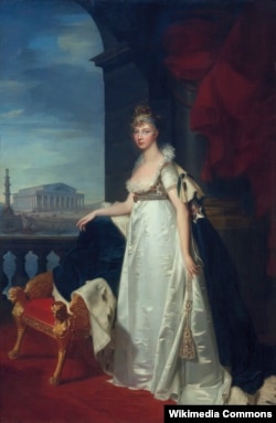 Императрица Елизавета Алексеевна. Портрет работы Жан-Лорана Монье. 1805