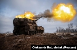 Артиллерийская установка Krab польского производства в бою в Донецкой области