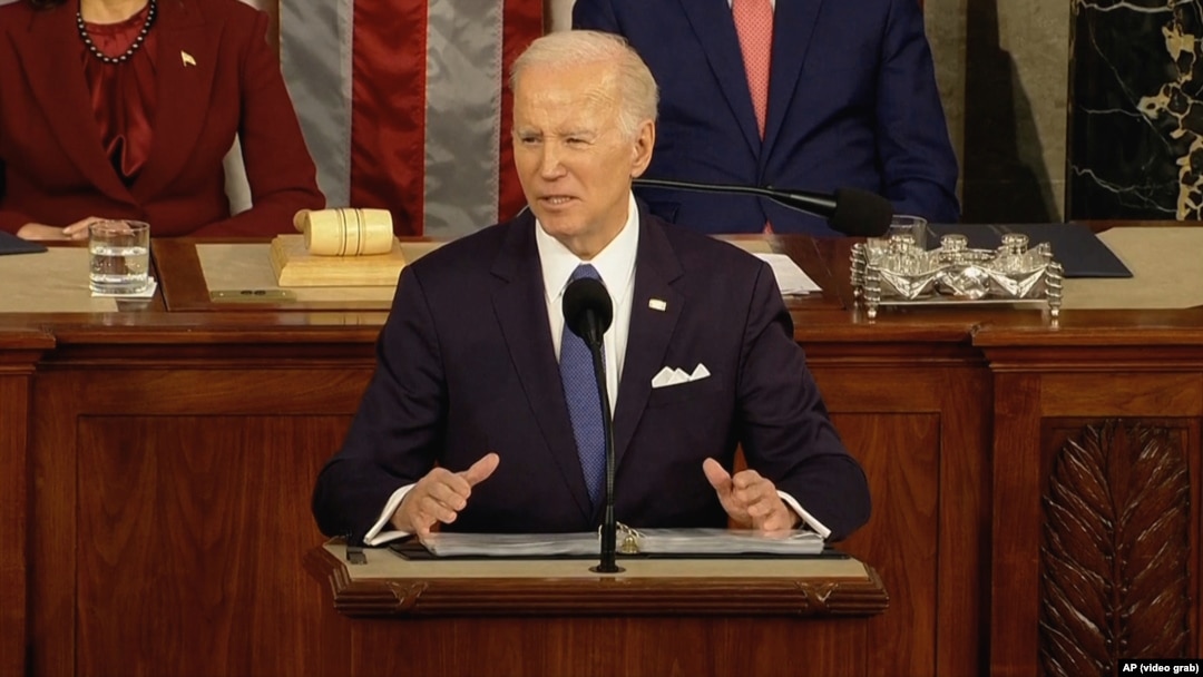 U.S. President Joe Biden delivers the annual State of the Union speech to a joint session of the U.S. Congress on February 7.