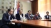 Armenia - Lawyers hold a news conference at the Armenian Chamber of Advocates, Yerevan, February 10, 2023