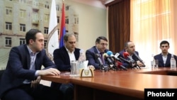 Armenia - Lawyers hold a news conference at the Armenian Chamber of Advocates, Yerevan, February 10, 2023