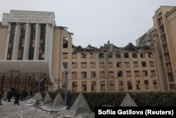 Наступствы ўдару па Харкаве: пашкоджаны будынак унівэрсытэту