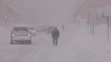 Massive snow drifts in Croatian town after heavy snowfall
