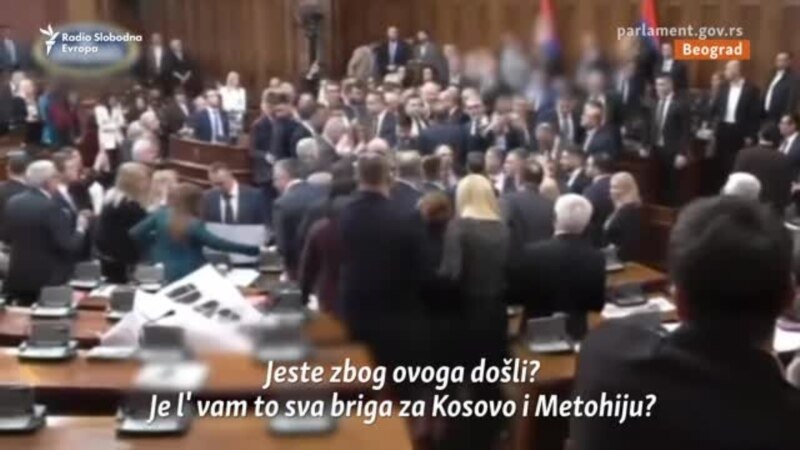 Incidenti u Parlamentu Srbije tokom rasprave o Kosovu