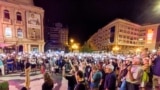 Protest rally in Skopje to mark six months since the fire at the Pulse disco in Kocani, where 62 people died
