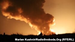 Взрыв на нефтебазе в Киевской области, 27 февраля 2022 года (иллюстративное фото)