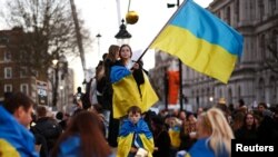 Protesta në mbështetje të Ukrainës.