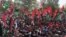 Thousands of supporters of the Pakistan Peoples Party gathered in Karachi on February 27 to begin the 10-day march to Islamabad.