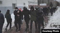Самара, акция против войны в Украине. 27 февраля 2022 года