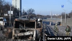 Оштетено возило во Киев 