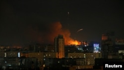 Фото взрыва в Киеве, начало суток 26 февраля
