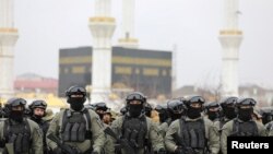 Войска, подчиненные главе Чечни Рамзану Кадырову. Грозный 