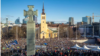 Мітынг у падтрымку Ўкраіны ў Таліне 26 лютага 2022 году. 
