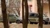 Расейская вайсковая тэхніка ля шпіталя ў Мазыры, люты 2022. Ілюстрацыйнае фота