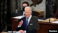 Predsjednik SAD Joe Biden tokom Govora o stanju unije u Kongresu, 1. mart 2022. 