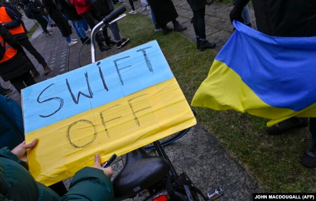 Акция протеста в Берлине. Февраль 2022 года