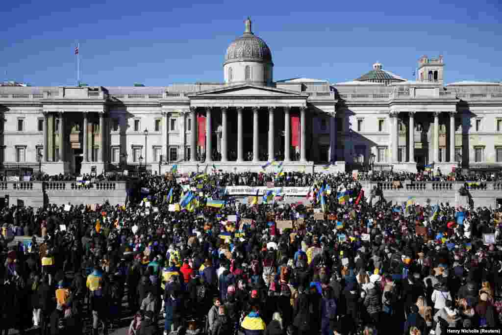 Protesti protiv ruske invazije održani su i u Londonu.