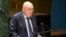 Russia's United Nations ambassador, Vasily Nebenzya, speaks at a UN General Assembly. (file photo)