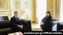 Саломе Зурабишвили и Эммануэль Макрон