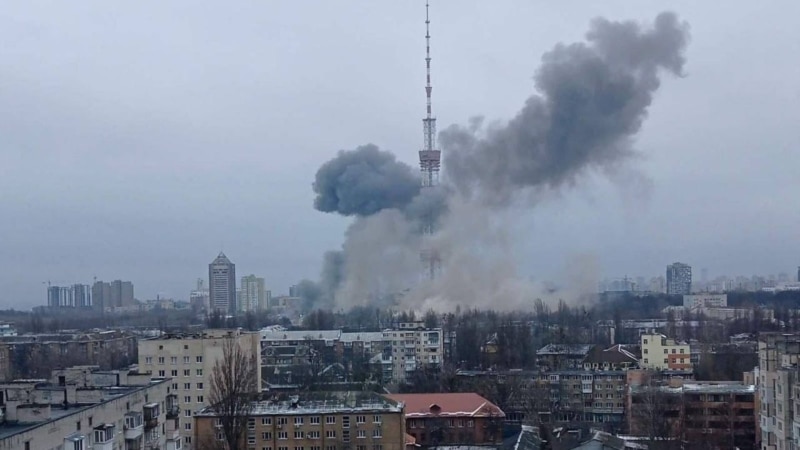 В Киеве прогремели взрывы в районе столичной телебашни. Есть погибшие