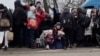 Children at Siret border crossing between Ukraine and Romania 27 February 2022